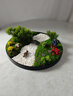 酒店大圓桌轉盤(pán)中間擺件餐桌花擺花圓形裝飾微景觀(guān)圓桌中心擺臺 迎客松 40cm直徑（適合1.6米左右桌子） 曬單實(shí)拍圖