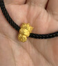 周六福3D硬金黃金轉(zhuǎn)運(yùn)珠醒獅萌蛇生肖蛇手繩定價(jià)A1613098 約1.12g禮物 曬單實(shí)拍圖