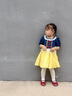 G.DUCKKIDS童裝白雪公主裙女童連衣裙夏季新款兒童裙子女小童夏裝生日禮服裙 藍(lán)色 110 建議100-110cm4-5歲cm 曬單實(shí)拍圖