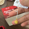 周六福 黃金吊墜耳釘女款5G足金浪漫絲絨玫瑰花掛墜耳飾   計(jì)價(jià) 吊墜-2.14g 曬單實(shí)拍圖