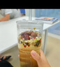 九土耐熱玻璃吸管杯帶蓋大容量辦公室喝水杯高顏值女生奶茶飲料杯 吸管杯 曬單實(shí)拍圖