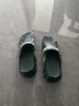卡駱馳crocs波波大理石紋洞洞鞋舒適輕便男沙灘鞋包頭拖鞋女鞋|208454 黑沙灰/彩色-0LE 41 /42(260mm) 曬單實拍圖
