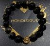 MONOLOGUE獨白北緯三十度指南針船錨黑曜石復古黃金男士轉運珠多款生日禮物 指南針轉運珠 約19.5-21.5cm 曬單實(shí)拍圖