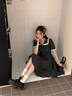 格邏恩（GELUOEN）茶歇不規(guī)則連衣裙夏天女2025年新款設(shè)計感娃娃領(lǐng)甜辣收腰格子裙子 圖片色 均碼 【可備注碼數(shù)】 曬單實拍圖