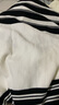 玖姿（JUZUI）商場(chǎng)同款老錢風(fēng)條紋針織T毛衫女裝夏款JZEX30803 條米白 L 曬單實(shí)拍圖