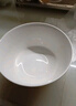 潔雅杰陶瓷面碗家用大號白瓷碗釉下彩6英寸大碗 米飯碗2只裝豎紋白瓷 曬單實拍圖