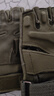 獵瑞半指戰術(shù)手套騎行手套戶(hù)外防滑耐磨軍迷訓練健身短指作戰手套 黑鷹款半指-綠色 L 曬單實(shí)拍圖