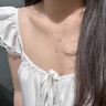 LAAs925星月流蘇鎖骨鏈磨砂輕奢小眾設計夏日送女友老婆生日禮物 曬單實(shí)拍圖