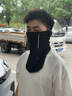 南極人防曬面罩男掛耳頭巾圍脖面巾女戶外男士騎行防曬面罩脖套 經(jīng)典黑 曬單實(shí)拍圖
