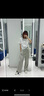 FILA FUSION斐樂潮牌梭織長褲女2025夏季新款時尚寬松休閑工裝褲 鉛筆灰-DY L 170/70A/L 曬單實拍圖