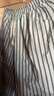 啄木鳥(niǎo)品牌折扣女裝文藝顯瘦棉麻直筒褲寬松條紋休閑亞麻闊腿褲 灰色(現量少貨) XL 建議125-140斤 曬單實(shí)拍圖