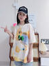 女童短袖上衣中大童夏季2025新款女孩韓系寬版t恤兒童洋氣衣服夏 單件-貓咪T恤 150 曬單實(shí)拍圖