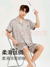 上海故事生日禮物男2025年新款送男友短袖三件套灰藍色小熊家居服禮盒裝 香檳金【短袖+短褲+長(cháng)褲】 XL 男【推薦體重140-160斤】 曬單實(shí)拍圖
