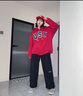 TGNS男生廓形工裝褲黑色衛(wèi)褲春季基礎(chǔ)休閑褲抽繩束腳褲子運(yùn)動(dòng)長褲 黑色 L 曬單實(shí)拍圖