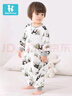 baby friend嬰兒睡袋竹棉寶寶連體睡衣中大童紗布睡袋夏季空調(diào)房防踢被110碼 曬單實(shí)拍圖