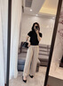 AIEZEN意大利設(shè)計(jì)師品牌輕奢牛皮女包凱莉包手提單肩包女包618狂歡 純黑 曬單實(shí)拍圖