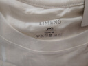 立蒙（LIMENG）男女裝素色180g全棉短袖t恤圓領(lǐng)寬松體恤打底衫 白色 2XL 曬單實(shí)拍圖