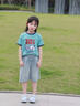 卡兔藍(lán)貓女童褲子夏季薄款女大童夏裝五分褲兒童夏天中褲12歲女孩牛仔短褲 藍(lán)色 160 曬單實(shí)拍圖