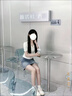 FSHE2025年春夏季新款正肩短袖T恤女法式短款氣質(zhì)設(shè)計(jì)感修身顯瘦上衣 杏色 M 曬單實(shí)拍圖