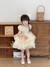 mlgt kids童裝女童連衣裙2025夏季新款兒童洋氣公主裙寶寶禮服蓬蓬裙 短袖亮片公主裙/送頭紗 110 cm【適合3-4周歲 100-110cm】 曬單實(shí)拍圖