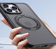 漫畫(huà)師 適用蘋(píng)果xsmax手機殼創(chuàng  )意支架iPhoneXR磁吸無(wú)線(xiàn)充保護套蘋(píng)果XS磨砂半透明防摔男女款 蘋(píng)果XSMax【炫酷黑】360度旋轉支架 曬單實(shí)拍圖