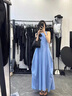 棉致法式藍(lán)色無(wú)袖背心連衣裙女夏季2025新款海邊高級(jí)感度假風(fēng)長(zhǎng)裙子 248藍(lán)色【高品質(zhì)33.5】 L 100-115斤 曬單實(shí)拍圖