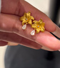 瑞諾黃金百合花耳釘女新款999足金小眾輕奢耳飾生日禮物送媽媽 勿拍/精美包裝定金 曬單實拍圖