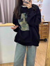 俞兆林復(fù)古窄版闊腿牛仔褲女2025年夏季高腰水泥灰刺繡拖地直筒褲子 水泥灰-長褲單褲 M 【95-105斤】 曬單實(shí)拍圖