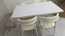 艾譜莉奶油風(fēng)純白色啞光巖板餐桌家用現代簡(jiǎn)約長(cháng)方形實(shí)木可折疊伸縮餐桌 1.2米伸縮1.8米+4張靈芝椅 防爆巖板【FAS級白蠟木】 曬單實(shí)拍圖