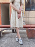 妙麗（Millies）品牌高奢瑪麗珍鞋蝴蝶結(jié)系帶真皮女鞋2025新款小眾法式休閑單鞋 銀色 36 曬單實(shí)拍圖