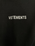 VETEMENTS270g重磅精梳棉純棉100%男士高檔輕奢短袖t恤女潮牌半袖 65352007 黑色 XL 曬單實(shí)拍圖