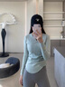 雪茜曼（XUEXIMAN）瑜伽服女上衣帶胸墊修身顯瘦春秋運動(dòng)上衣長(cháng)袖T恤專(zhuān)業(yè)跑步健身服 曬單實(shí)拍圖