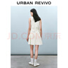 UR2025春季新款女裝時(shí)尚氣質(zhì)褶皺收腰短款連衣裙UYY750029 米白 S 曬單實(shí)拍圖