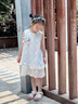 史努比女童連衣裙2025夏季新款洋氣兒童時髦童裝裙子女孩夏裝花朵公主裙 藍色 130 建議身高121-130cm 曬單實拍圖
