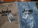 JEEP SPIRIT吉普時尚純棉短袖t恤男士圓領休閑夏季半袖體恤衫百搭透氣上衣 卡其短袖 XXL（建議140-150斤） 曬單實拍圖