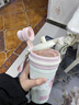 BOSHENG可愛雙飲保溫杯女士高顏值帶吸管水杯學(xué)生咖啡杯泡茶杯子學(xué)生禮物 粉色【雙飲+獨(dú)立茶倉】410ML 便攜手提繩 曬單實(shí)拍圖