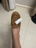 萊爾斯丹春季新款時尚復古休閑圓頭舒適系帶鞋女真皮平底單鞋5M24501 駝色 CMS 35 曬單實拍圖