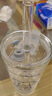 酷森榮（KUSENRONG）奶茶杯可循環(huán)奶茶杯 可吸大珍珠杯子 高顏值水杯玻璃杯帶蓋子家用 1素描熊+蓋+管+熊掌帽+吸管刷 曬單實(shí)拍圖