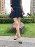 妙麗（Millies）品牌高奢涼鞋女2025夏季新款高跟鞋酒杯跟小香風(fēng)精致水鉆女士涼鞋 黑色 37 曬單實(shí)拍圖