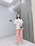 NASA STONE聯(lián)名拉布布t恤短袖兒童夏季2025款男童夏裝女童純棉半袖衣服 白色【款三】 150 曬單實(shí)拍圖