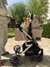 beberoadT6中型寵物推車(chē)輕便可折疊犬狗狗手推車(chē)貓咪外出小推車(chē)提籃可分離 T6米色-提籃可分離 順豐送貨上樓 曬單實(shí)拍圖