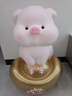 棕櫚樹金元寶豬存錢罐擺件落地大容量儲蓄罐只進(jìn)不出輕奢客廳家用裝飾品 金元寶豬存錢罐擺件-粉色/高70cm 曬單實拍圖