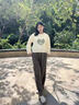 魯雅爾慵懶風(fēng)糯米褲子女秋季新款美拉德寬松休閑褲小個(gè)子直筒闊腿運(yùn)動(dòng)褲 咖色 常規(guī) 有口袋 L 曬單實(shí)拍圖