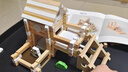 京厽魯班榫卯積木拼搭建筑師房子兒童力禮物親子早教木制玩具禮物 魯班榫卯積木一共110片一盒 曬單實拍圖