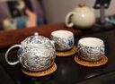 薈云軒鎏銀青花龍鳳西施壺茶具套裝一壺兩杯送長輩父母生日新婚伴手禮 龍鳳西施壺+龍鳳杯*2個 曬單實拍圖