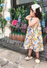 迪士尼女童吊帶連衣裙夏季2024新款兒童背心裙棉布洋氣寶寶碎花公主裙子 綠色 130 曬單實拍圖