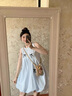 棉致法式無袖花苞連衣裙子女夏季2025新款小個(gè)子學(xué)院風(fēng)顯瘦蓬蓬短裙 白色【常規(guī)款】 L 建議95-110斤 曬單實(shí)拍圖