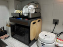 酷太（COOKTIME）廚房微波爐置物架帶抽屜調(diào)料電器收納架烤箱臺面雙層置物架 506寬窄款 (送藤筐+洗米器) 曬單實拍圖