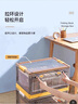 飛達三和收納箱書(shū)箱學(xué)生教室裝書(shū)整理箱子可折疊透明書(shū)本收納盒書(shū)籍儲物箱 透明-龍膽綠【破損包賠】 大號【49*35.5*24.5cm】 曬單實(shí)拍圖