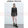 UR2025秋季新款女裝休閑復古水洗口袋牛仔短褲UYV850039 藍色 27 曬單實(shí)拍圖